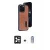 MARSİLYAN™- iPhone 15 Pro Max Kılıf Yörünge Işık Serisi - Siyah Joko Magic 5D Cam + PVD Metal Kamera Lens - SH