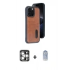 MARSİLYAN™- iPhone 15 Pro Max Kılıf Yörünge Işık Serisi - Siyah Joko Magic 5D Cam + PVD Metal Kamera Lens - GS