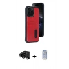 MARSİLYAN™- iPhone 15 Pro Max Kılıf Yörünge Işık Serisi - Siyah Joko Magic 5D Cam + Raze Metal Kamera Lens - SH