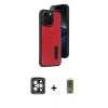MARSİLYAN™- iPhone 15 Pro Max Kılıf Yörünge Işık Serisi - Siyah Joko Magic 5D Hayalet Cam + PVD Metal Kamera Lens - GI