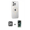 MARSİLYAN™- iPhone 15 Pro Max Kılıf Yörünge Koleksiyonu - Siyah 360 Mat Full Body Arka Koruyucu + PVD Metal Kamera Lens - SH