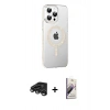 MARSİLYAN™- iPhone 15 Pro Max Kılıf Yörünge Koleksiyonu - Siyah Bilvis 3D Mat Cam Ekran Koruyucu + Raze Metal Kamera Lens - TMGI