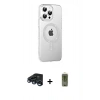 MARSİLYAN™- iPhone 15 Pro Max Kılıf Yörünge Koleksiyonu - Siyah Joko Magic 5D Hayalet Cam + Raze Metal Kamera Lens - LT