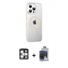 MARSİLYAN™- iPhone 15 Pro Max Kılıf Yörünge Koleksiyonu - Siyah Vanessa Magic Cam + PVD Metal Kamera Lens - GS
