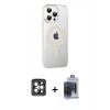 MARSİLYAN™- iPhone 15 Pro Max Kılıf Yörünge Koleksiyonu - Siyah Vanessa Magic Cam + PVD Metal Kamera Lens - GI