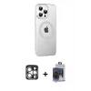 MARSİLYAN™- iPhone 15 Pro Max Kılıf Yörünge Koleksiyonu - Siyah Vanessa Magic Cam + PVD Metal Kamera Lens - GS