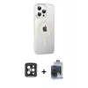 MARSİLYAN™- iPhone 15 Pro Max Kılıf Yörünge Koleksiyonu - Siyah Vanessa Magic Cam + PVD Metal Kamera Lens - SH