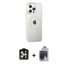 MARSİLYAN™- iPhone 15 Pro Max Kılıf Yörünge Koleksiyonu - Siyah Vanessa Magic Cam + PVD Metal Kamera Lens - TU