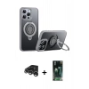 MARSİLYAN™- iPhone 15 Pro Max Kılıf Zirve Çizgi Prime - Şeffaf 360 Full Body Arka Koruyucu + Raze Metal Kamera Lens - GS