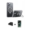 MARSİLYAN™- iPhone 15 Pro Max Kılıf Zirve Çizgi Prime - Şeffaf 360 Full Body Arka Koruyucu + Raze Metal Kamera Lens - SH