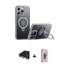 MARSİLYAN™- iPhone 15 Pro Max Kılıf Zirve Çizgi Prime - Siyah Bilvis 3D Cam Ekran Koruyucu + Raze Metal Kamera Lens - LT