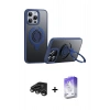 MARSİLYAN™- iPhone 15 Pro Max Kılıf Zirve Çizgi Prime - Siyah Bilvis 5in1 3D Magic Cam Ekran Koruyucu + Raze Metal Kamera Lens - TMGI