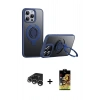 MARSİLYAN™- iPhone 15 Pro Max Kılıf Zirve Çizgi Prime - Siyah Buffer Cam Ekran Koruyucu + Raze Metal Kamera Lens - GS