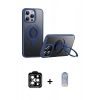 MARSİLYAN™- iPhone 15 Pro Max Kılıf Zirve Çizgi Prime - Siyah Joko Magic 5D Cam + PVD Metal Kamera Lens - TU