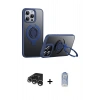 MARSİLYAN™- iPhone 15 Pro Max Kılıf Zirve Çizgi Prime - Siyah Joko Magic 5D Cam + Raze Metal Kamera Lens - GS