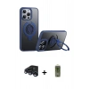 MARSİLYAN™- iPhone 15 Pro Max Kılıf Zirve Çizgi Prime - Siyah Joko Magic 5D Hayalet Cam + Raze Metal Kamera Lens - LT