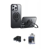 MARSİLYAN™- iPhone 15 Pro Max Kılıf Zirve Çizgi Prime - Siyah Vanessa Magic Cam + Raze Metal Kamera Lens - LT