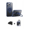 MARSİLYAN™- iPhone 15 Pro Max Kılıf Zirve Çizgi Prime - Siyah Vanessa Magic Cam + Raze Metal Kamera Lens - SH