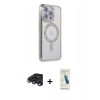MARSİLYAN™- iPhone 15 Pro Max Kılıf Zirve Doku Prime - Şeffaf Pasifik Cam Ekran Koruyucu + Raze Metal Kamera Lens - LT