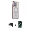 MARSİLYAN™- iPhone 15 Pro Max Kılıf Zirve Doku Prime - Siyah 360 Mat Full Body Arka Koruyucu + Raze Metal Kamera Lens - GS