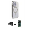 MARSİLYAN™- iPhone 15 Pro Max Kılıf Zirve Doku Prime - Siyah 360 Mat Full Body Arka Koruyucu + Raze Metal Kamera Lens - GS