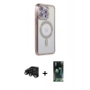 MARSİLYAN™- iPhone 15 Pro Max Kılıf Zirve Doku Prime - Siyah 360 Mat Full Body Arka Koruyucu + Raze Metal Kamera Lens - SH