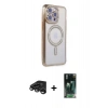 MARSİLYAN™- iPhone 15 Pro Max Kılıf Zirve Doku Prime - Siyah 360 Mat Full Body Arka Koruyucu + Titanyum Gri Raze Metal Kamera Lens