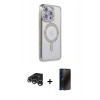 MARSİLYAN™- iPhone 15 Pro Max Kılıf Zirve Doku Prime - Siyah 3D Antistatik Hayalet Cam Ekran Koruyucu + Raze Metal Kamera Lens - GS