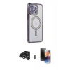 MARSİLYAN™- iPhone 15 Pro Max Kılıf Zirve Doku Prime - Siyah 3D Antistatik Mat Seramik Nano Ekran Koruyucu + Raze Metal Kamera Lens - GS