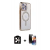 MARSİLYAN™- iPhone 15 Pro Max Kılıf Zirve Doku Prime - Siyah 3D Antistatik Mat Seramik Nano Ekran Koruyucu + PVD Metal Kamera Lens - TU