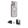 MARSİLYAN™- iPhone 15 Pro Max Kılıf Zirve Doku Prime - Siyah 3D Antistatik Mat Seramik Nano Ekran Koruyucu + Raze Metal Kamera Lens - GS