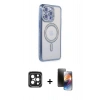 MARSİLYAN™- iPhone 15 Pro Max Kılıf Zirve Doku Prime - Siyah 3D Antistatik Mat Seramik Nano Ekran Koruyucu + PVD Metal Kamera Lens - SH