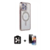 MARSİLYAN™- iPhone 15 Pro Max Kılıf Zirve Doku Prime - Siyah 3D Antistatik Mat Seramik Nano Ekran Koruyucu + PVD Metal Kamera Lens - TU