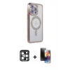 MARSİLYAN™- iPhone 15 Pro Max Kılıf Zirve Doku Prime - Siyah 3D Antistatik Mat Seramik Nano Ekran Koruyucu + PVD Metal Kamera Lens - LT