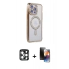 MARSİLYAN™- iPhone 15 Pro Max Kılıf Zirve Doku Prime - Siyah 3D Antistatik Mat Seramik Nano Ekran Koruyucu + PVD Metal Kamera Lens - LT