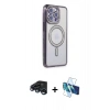MARSİLYAN™- iPhone 15 Pro Max Kılıf Zirve Doku Prime - Siyah 3D Antistatik Seramik Nano Ekran Koruyucu + Raze Metal Kamera Lens - LT