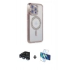 MARSİLYAN™- iPhone 15 Pro Max Kılıf Zirve Doku Prime - Siyah 3D Antistatik Seramik Nano Ekran Koruyucu + Raze Metal Kamera Lens - LT