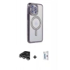 MARSİLYAN™- iPhone 15 Pro Max Kılıf Zirve Doku Prime - Siyah Bilvis 0.18mm Plus Cam Ekran Koruyucu + Raze Metal Kamera Lens - GS