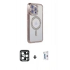 MARSİLYAN™- iPhone 15 Pro Max Kılıf Zirve Doku Prime - Siyah Bilvis 0.18mm Plus Cam Ekran Koruyucu + PVD Metal Kamera Lens - LT