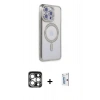 MARSİLYAN™- iPhone 15 Pro Max Kılıf Zirve Doku Prime - Siyah Bilvis 0.18mm Plus Cam Ekran Koruyucu + PVD Metal Kamera Lens - GS