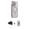 MARSİLYAN™- iPhone 15 Pro Max Kılıf Zirve Doku Prime - Siyah Bilvis 3D Cam Ekran Koruyucu + Raze Metal Kamera Lens - SH