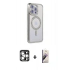 MARSİLYAN™- iPhone 15 Pro Max Kılıf Zirve Doku Prime - Siyah Bilvis 3D Mat Cam Ekran Koruyucu + PVD Metal Kamera Lens - GS