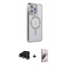 MARSİLYAN™- iPhone 15 Pro Max Kılıf Zirve Doku Prime - Siyah Bilvis 3D Mat Cam Ekran Koruyucu + Raze Metal Kamera Lens - SH