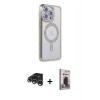 MARSİLYAN™- iPhone 15 Pro Max Kılıf Zirve Doku Prime - Siyah Bilvis Hayalet Cam Ekran Koruyucu + Raze Metal Kamera Lens - GS