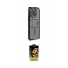 MARSİLYAN™- iPhone 15 Pro Max Kılıf Zirve Doku Prime - Siyah Buffer Cam Ekran Koruyucu