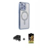 MARSİLYAN™- iPhone 15 Pro Max Kılıf Zirve Doku Prime - Siyah Buffer Cam Ekran Koruyucu + Raze Metal Kamera Lens - GS