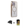 MARSİLYAN™- iPhone 15 Pro Max Kılıf Zirve Doku Prime - Siyah Buffer Cam Ekran Koruyucu + Raze Metal Kamera Lens - GS