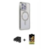 MARSİLYAN™- iPhone 15 Pro Max Kılıf Zirve Doku Prime - Siyah Buffer Cam Ekran Koruyucu + Raze Metal Kamera Lens - TMGI