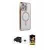 MARSİLYAN™- iPhone 15 Pro Max Kılıf Zirve Doku Prime - Siyah Buffer Cam Ekran Koruyucu + Raze Metal Kamera Lens - LT
