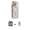 MARSİLYAN™- iPhone 15 Pro Max Kılıf Zirve Doku Prime - Siyah Joko Magic 5D Cam + PVD Metal Kamera Lens - LT